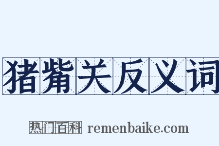 猪觜关反义词是什么意思的图片
